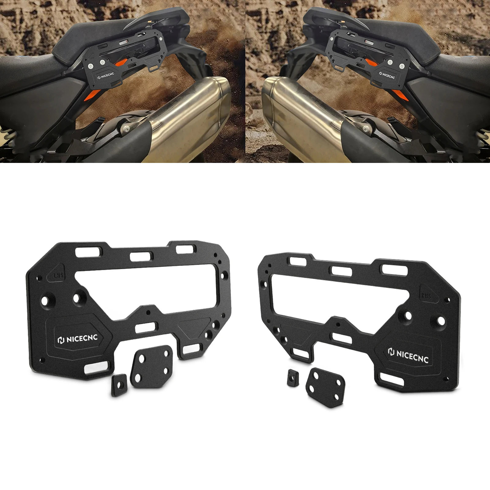 Motorcycle Luggage Rack Left Right Side Carrier Bracket For KTM 1290 Super Adventure R S 2021-2023 2022 6061 Aluminum