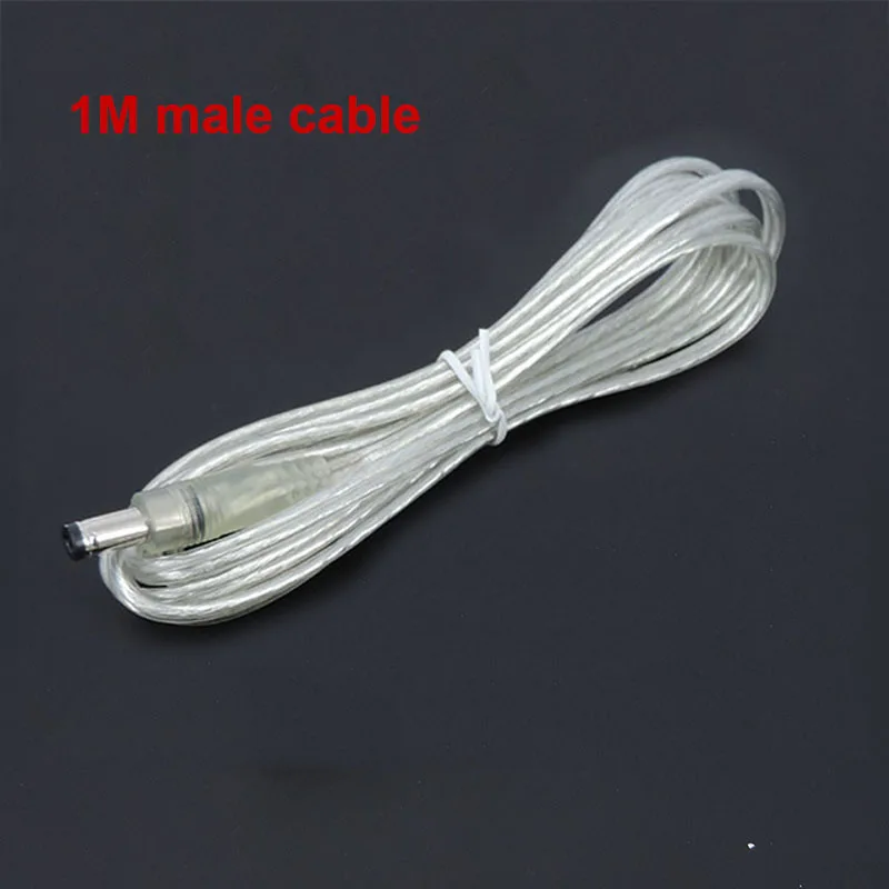 0,2/0,5/1 м 20AWG 5A прозрачный разъем постоянного тока «папа-мама» адаптер питания косичка кабель 5,5x2,1 мм разъем удлинитель для светодиодной ленты