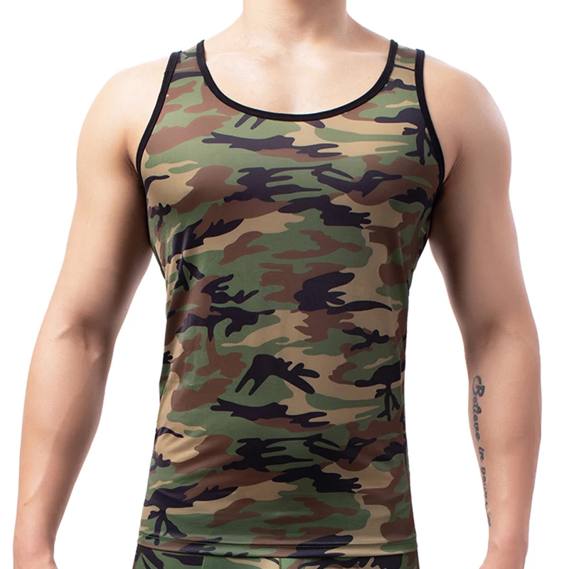 Майка мужская камуфляжная без рукавов дышащая майка для фитнеса спортивная