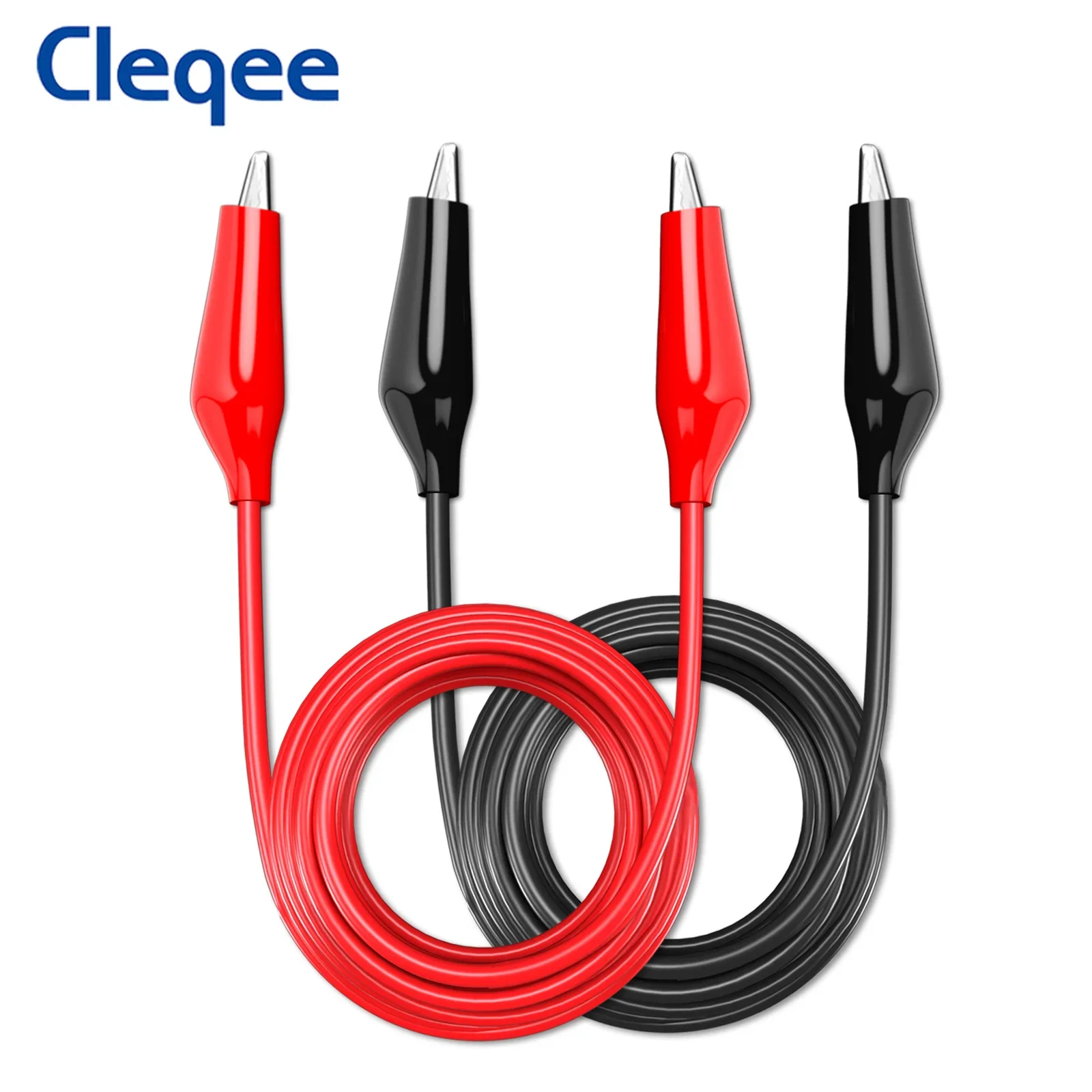 

Cleqee P1025 2 шт. двойные зажимы типа «крокодил» тестовые провода двусторонний зажим «крокодил» тестовый провод электрический кабель «сделай сам» 50 см, красный черный