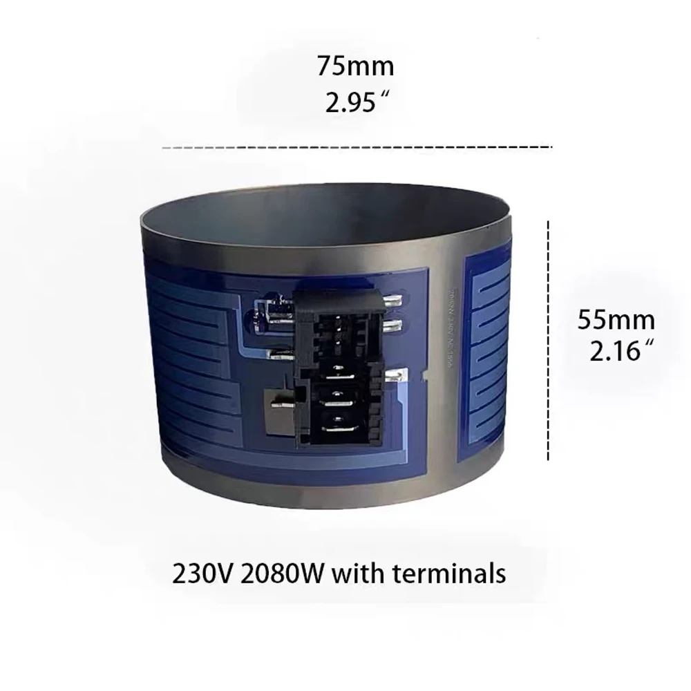 Совершенно новое нагревательное кольцо циркуляционного насоса 230 В 2080 Вт 75*55 мм