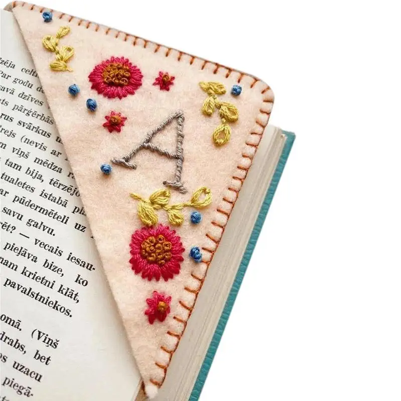 

Embroidered Corner Bookmark Corner Page Book Marks Hand Embroidered Corner Bookmark Corner Page Marker Bookmark Gift For Readers