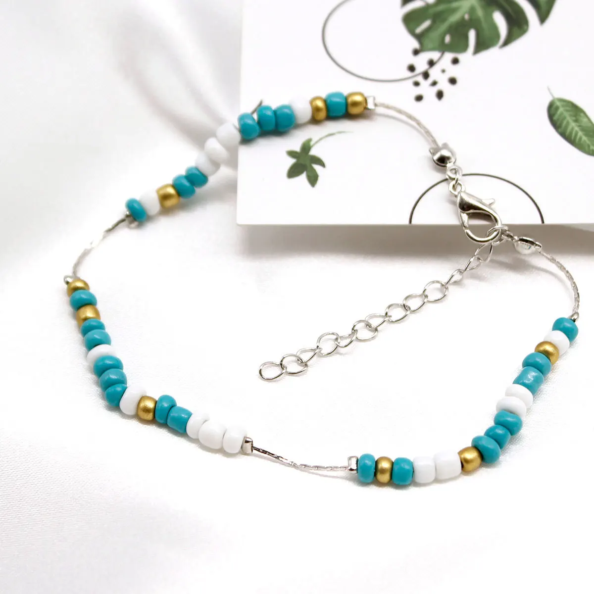 Летний простой браслет на ногу ручной работы Женский креативный юбилейный |