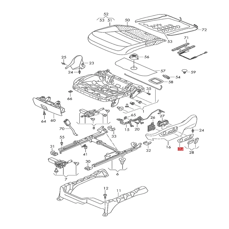 Кнопка переключения сиденья рамка ободка Обложка отделка для Touareg 7P R Line 2011-2018
