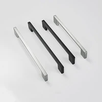 kkfing 1pc simple black aluminum kitchen cabinet door handles drawer pulls glass cabinet wardrobe door pulls furniture hardware