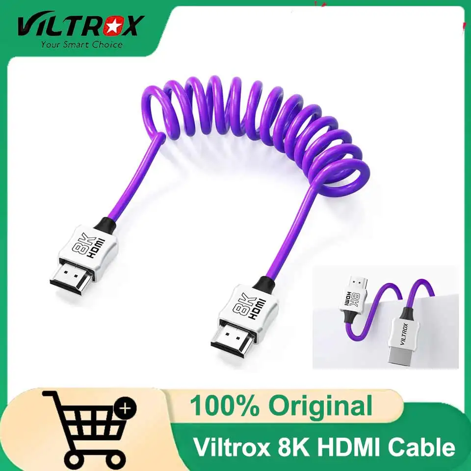 Фото Кабель HDMI Viltrox 8K 2.1, 48 Гбит/с, 60 Гц, стандартный HDMI A-A для камеры, монитора, HD-телевизора, ноутбука, настольного компьютера, проектора, PS4, PS5 №1
