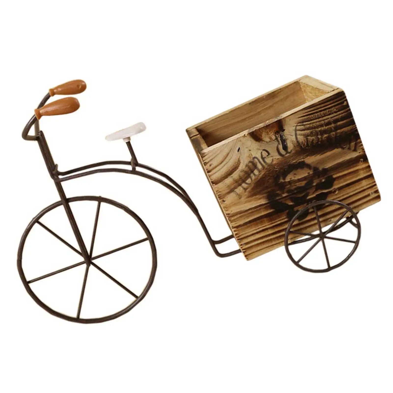

Gardening Bicycle Flower Pot Eye-catching Bicycle Bike Flower PotMovable Iron-wheel Flower Containers For Home Yard Garden