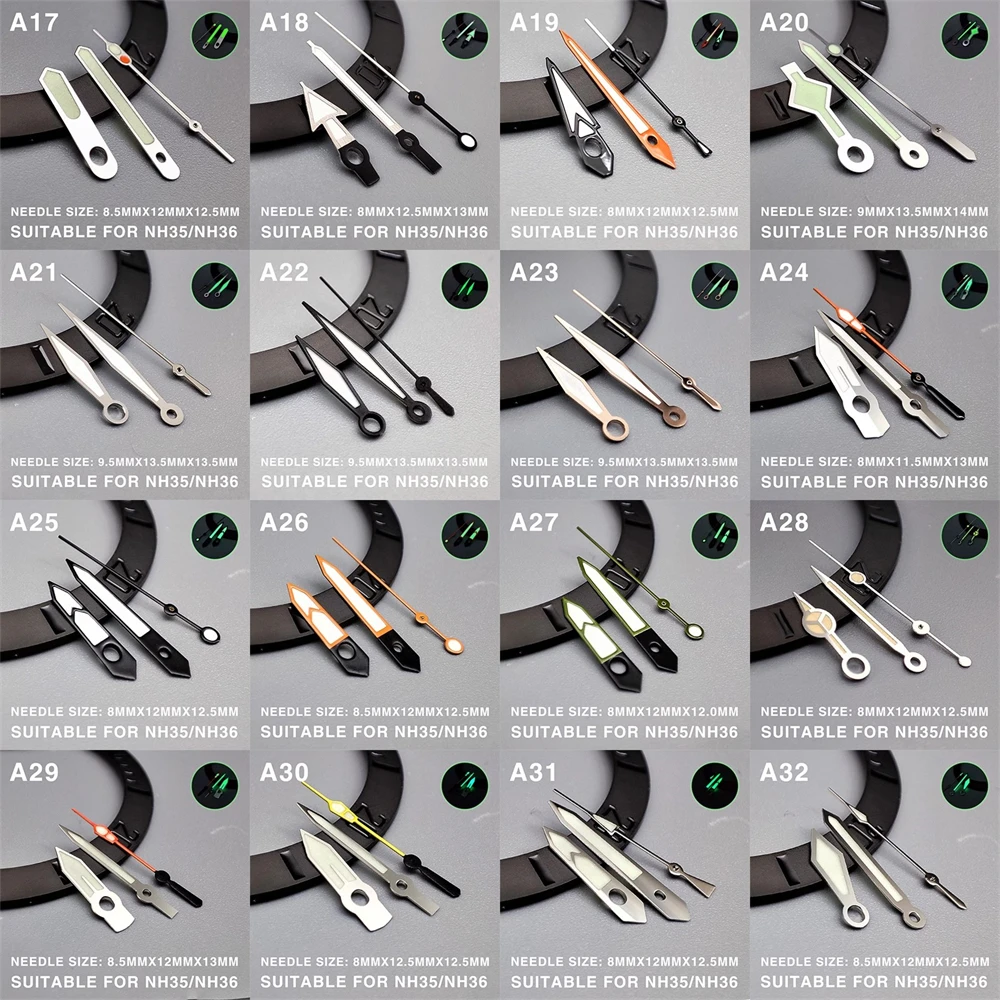 Светящаяся стрелка для часов подходит NH35 NH36 4R аксессуар модификации механизма