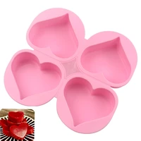 3d peach love heart geometric cake molds silicone cake molds muffin chocolate cookie baking molds for kitchen baking tools
