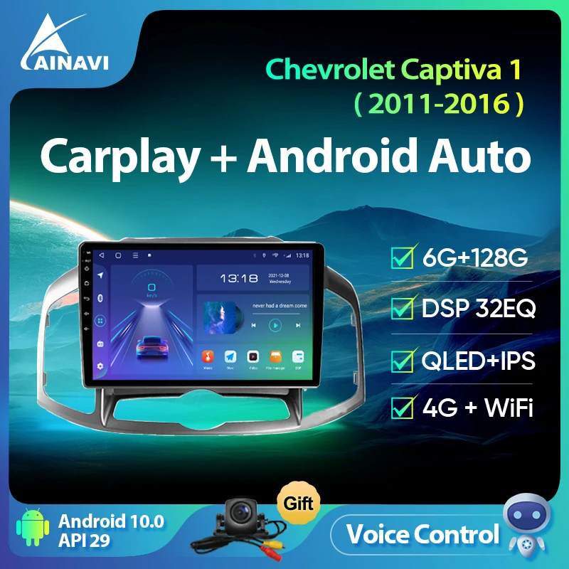 

Ainavi Android 10 Auto Car Radio For Chevrolet Captiva 1 2011-2016 Multimedia Video Player Navigation GPS Carplay No 2din 4G
