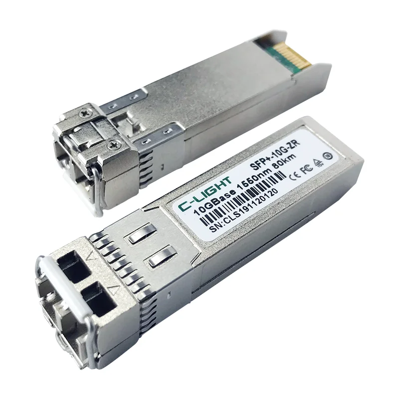 

C-LIGHT SFP10G-ZR совместимый с ZyXEL SFP-10-ZR 10GBASE SFP + 1550nm 80km DOM сетевой волоконно-оптический модуль приемопередатчика