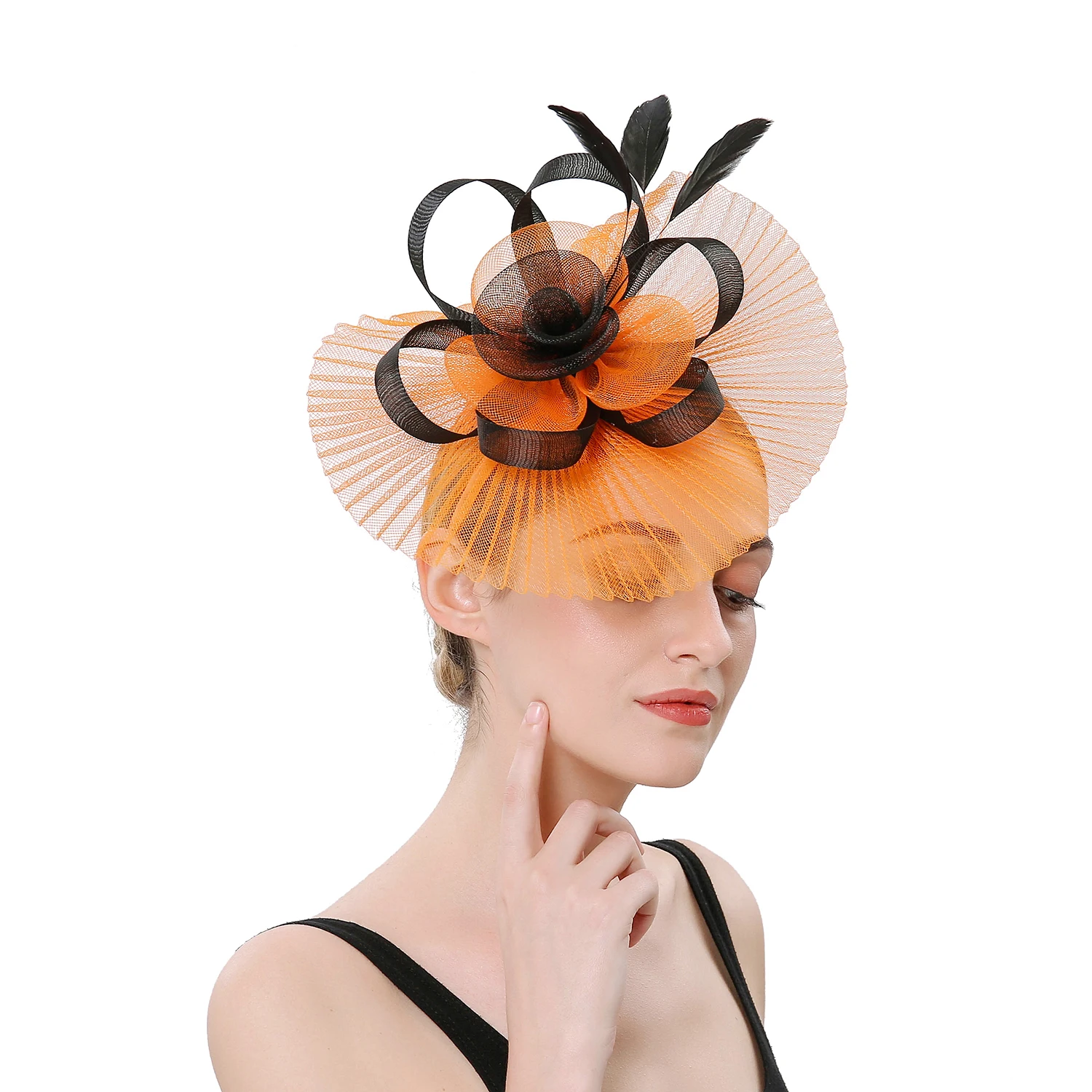 

Womans Fascinators Hair Clip Headband Hat Top Hat Feather Flower Wedding Tea Party Hat