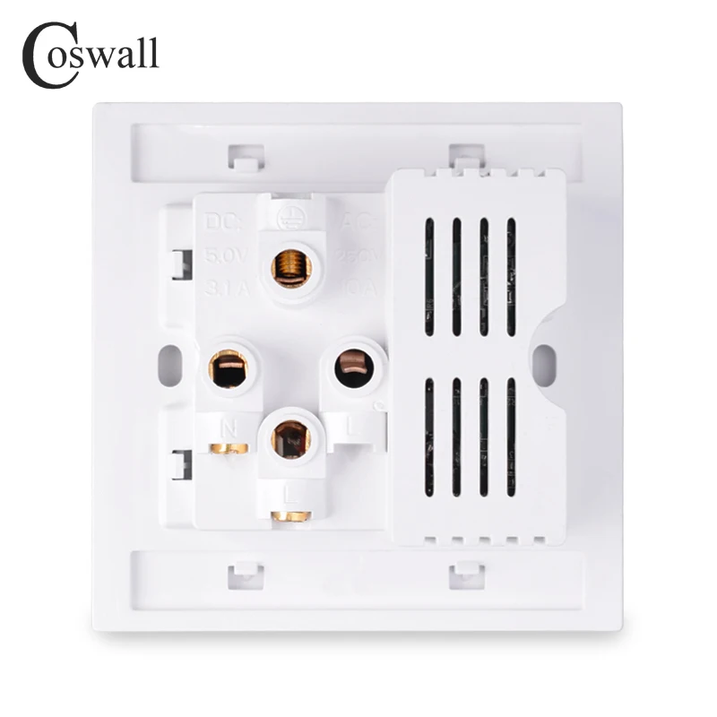Беспроводная умная универсальная розетка COSWALL с двумя USB-портами и поддержкой