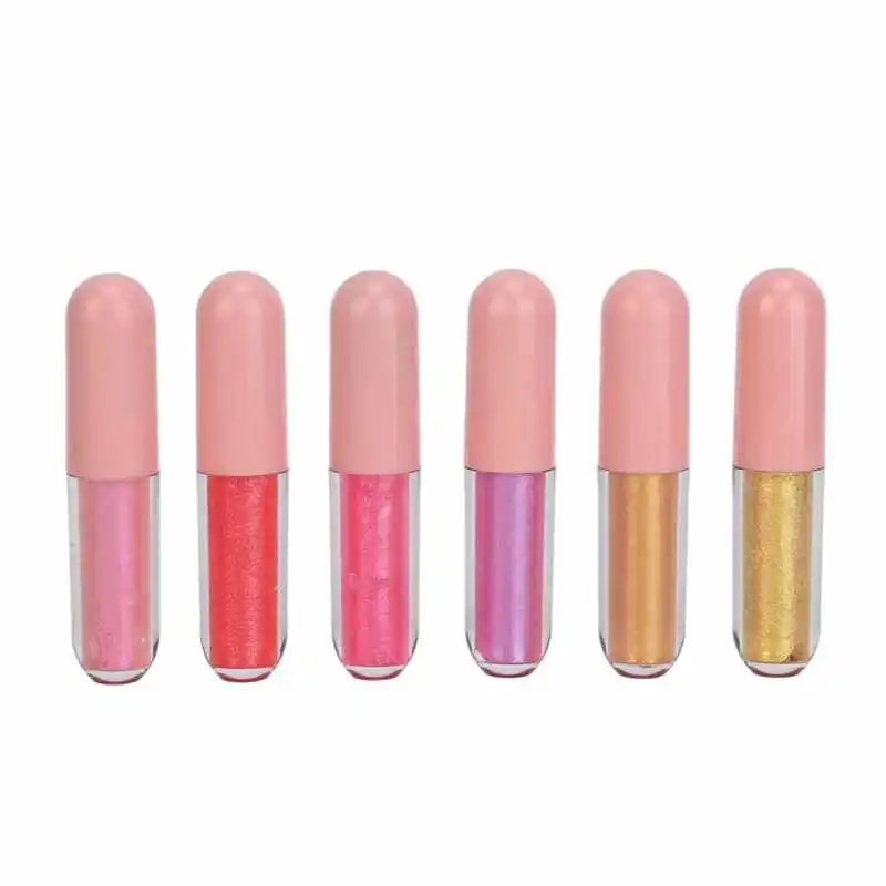 

6 шт. блестящая жидкая губная помада, блеск 6 цветов, блестящий блеск, длительное увлажнение, стойкая губная помада для повседневной Вечерние