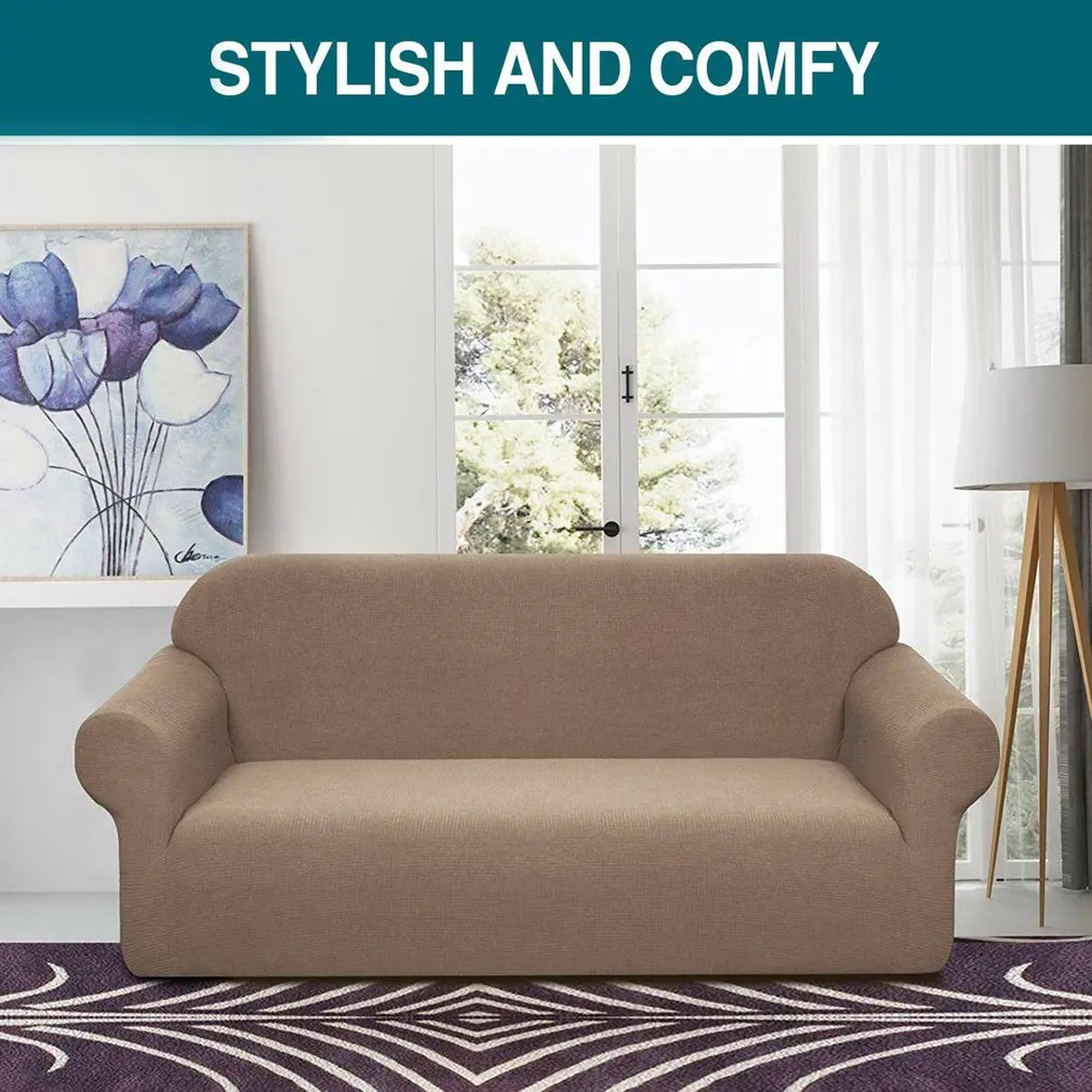 

Elastic Plain Solid Sofa Cover Stretch Tight Wrap All-inclusive Sofa Cover for Living Room funda sofa Couch Cover