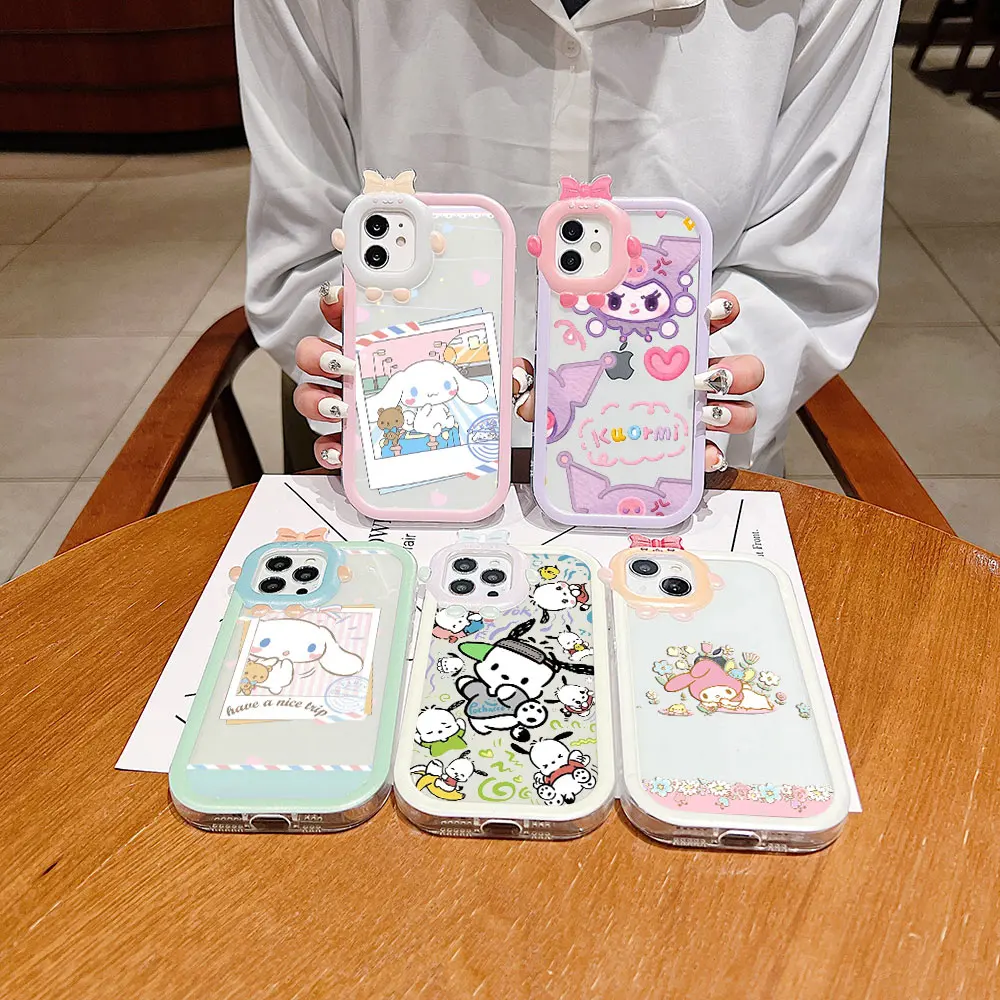 

Sanrio Cinnamoroll Phone Case for Iphone 14 13 12 11 Pro Max X XS XR 7 8 Plus SE 2020 Soft Silicone Transparent Monster Cover