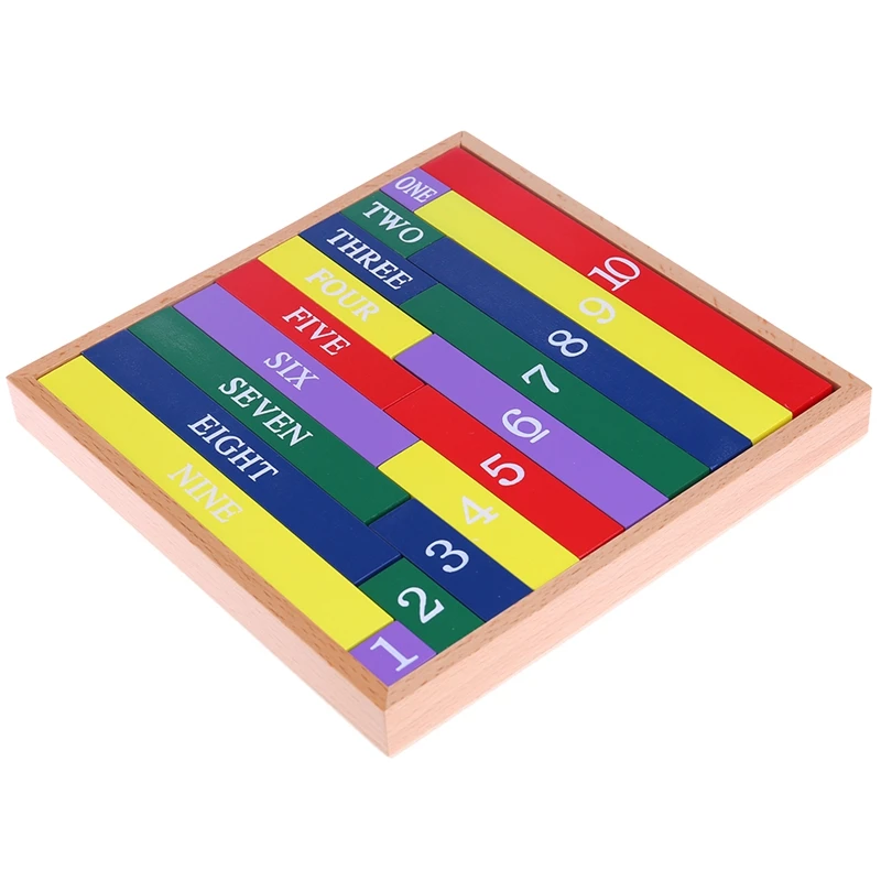 

Montessori Wooden Counting Math Teaching Educational Toy Classic Figure Sticks