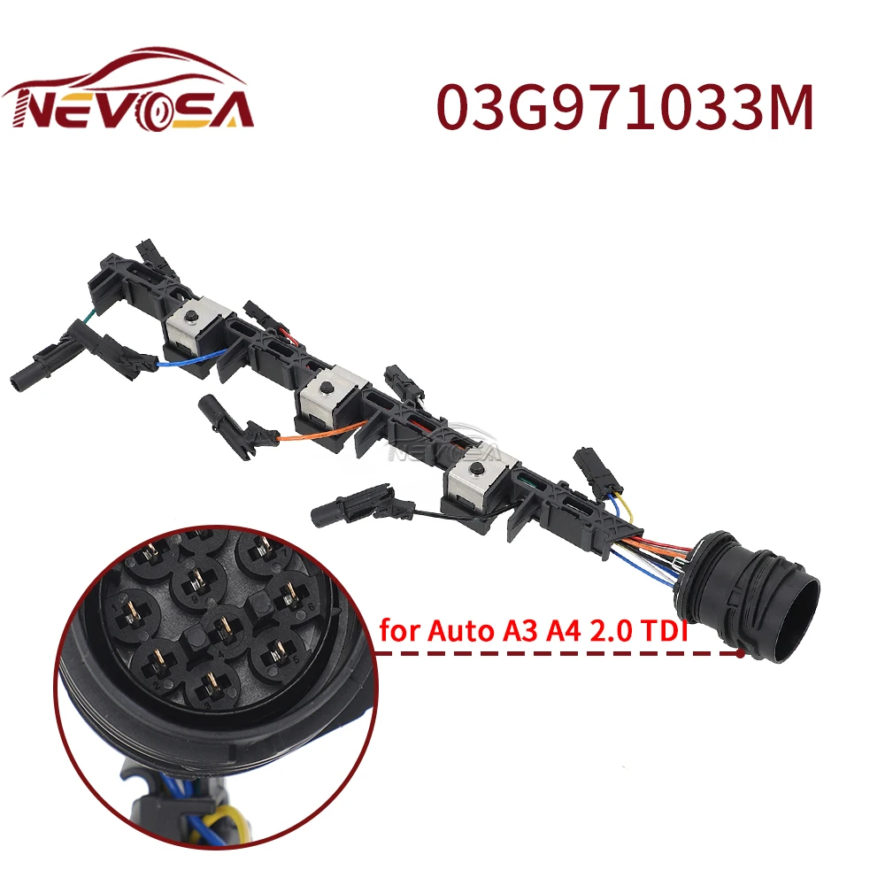 

10-контактный жгут проводов инжектора 03G 971033 M для Auto A3 A4 2.0 TDI для VW Passat Jetta Golf 2.0 TDI