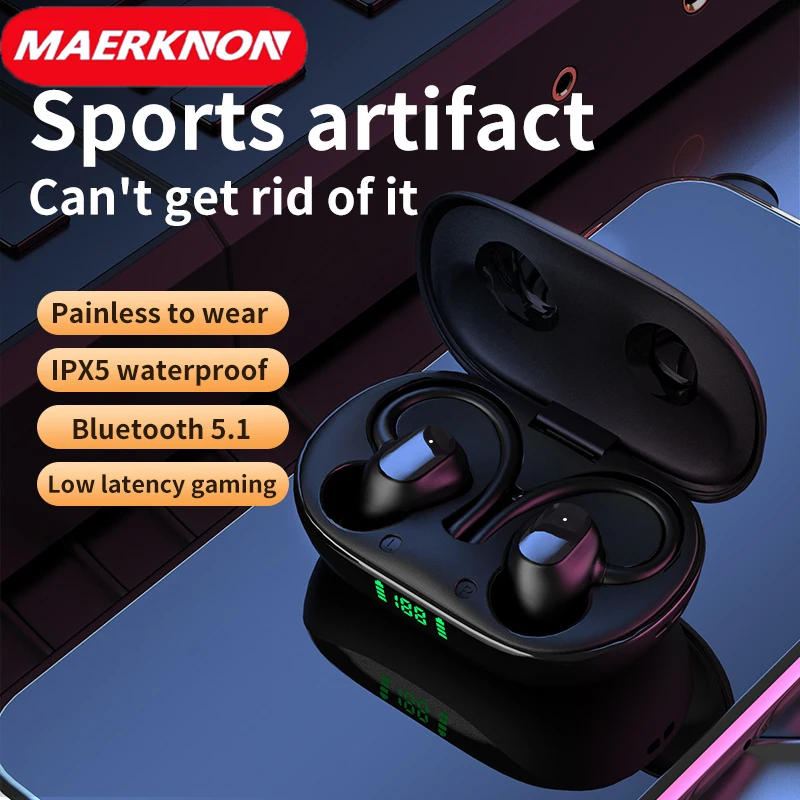 

Bluetooth-наушники с микрофоном и шумоподавлением, водонепроницаемые