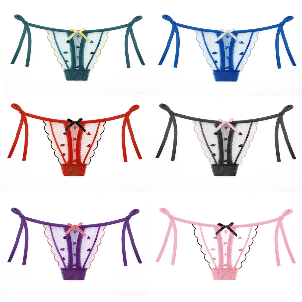 Женское нижнее белье трусы с заниженной талией соблазнительное Прозрачное