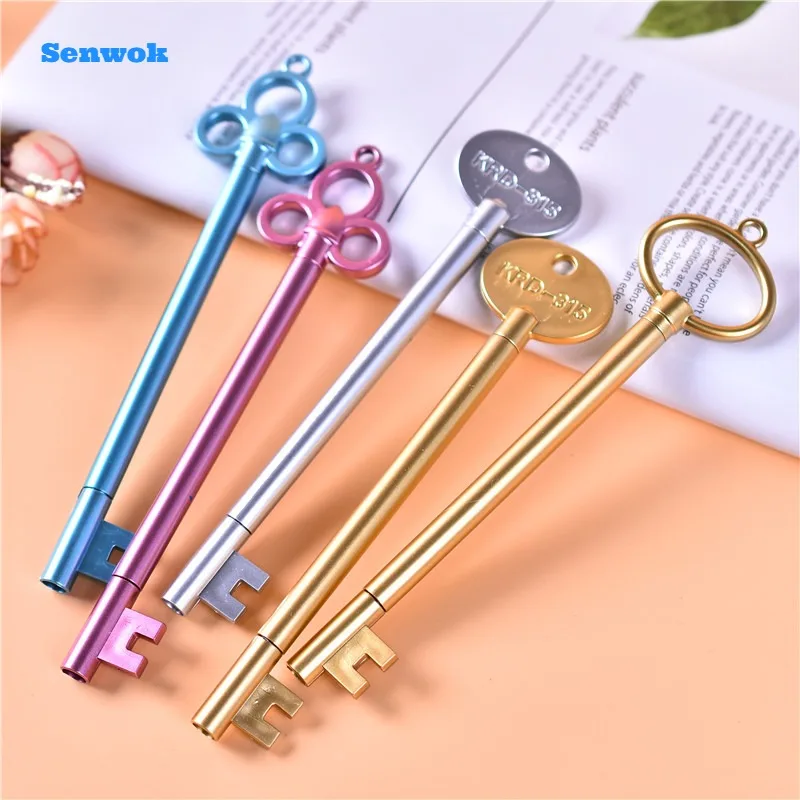 

Christmas gift Unique shape key Gel Pen Black Ink For Student Writing Neutral Pen School Supplies Kawaii