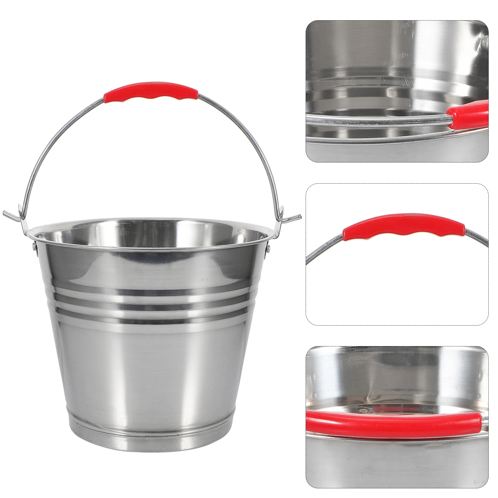 

Stainless Steel Container Liquid Storage Pail Ice Cube Bucket Beverage Cooler Dog Kennel Bucket Water Storage Pail