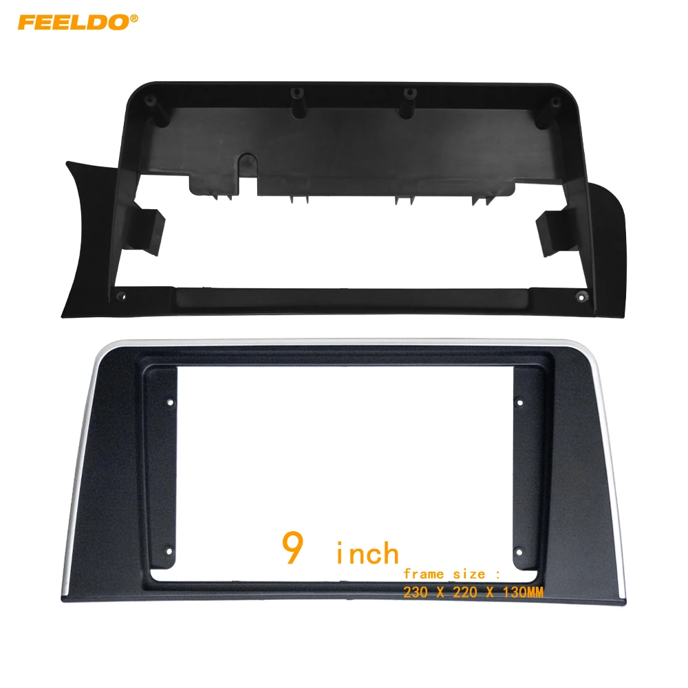 

Автомагнитола FEELDO, стерео, 2DIN, рамка Fascia ДЛЯ BMW X3 F25 (LHD,2011-2016), 9 дюймов, большой экран, DVD, панель приборной панели, монтажный комплект