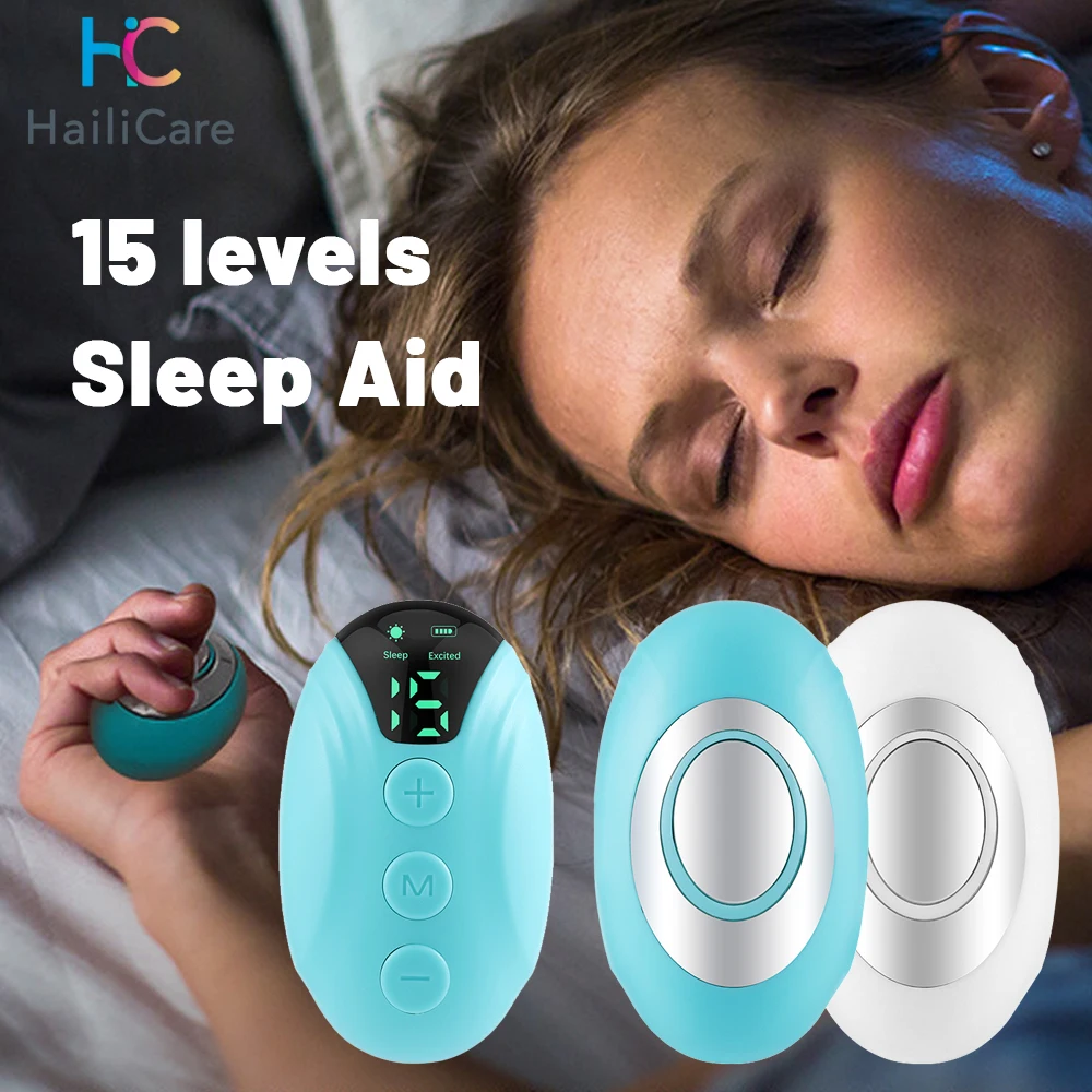 Handheld Sleep Aid Device Micro Current Intelligent Sleep Devices with Sling Brain for Home Bedroom Bed Massager Anxiety