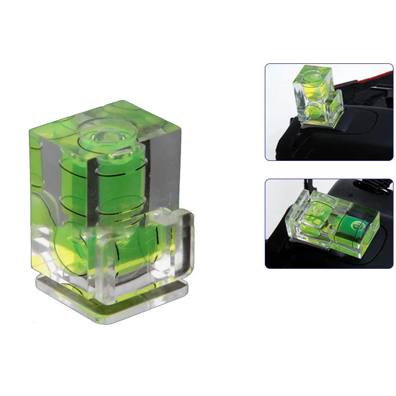 

2 Axis Camera Level Hot Shoe Spirit Level Hot Shoe Cover Bubble Level Protection Cap For DSLR SLR Camera Accessories