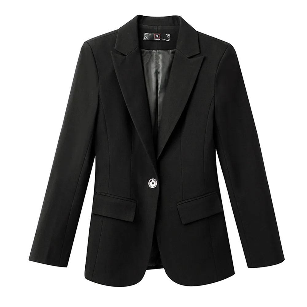 Women Formal Jacket 2023 New in Office Lady Female Black Bule Green Long Sleeve Single Breasted Fashion Work Wear Blazer Coat