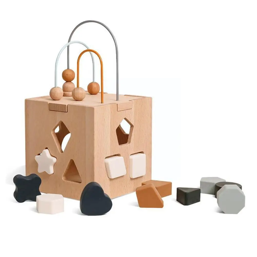 

Детская развивающая игрушка, деревянная коробка, игрушка, силиконовые геометрические фигуры, подходящие формы игрушки для малышей, Баб O4n2