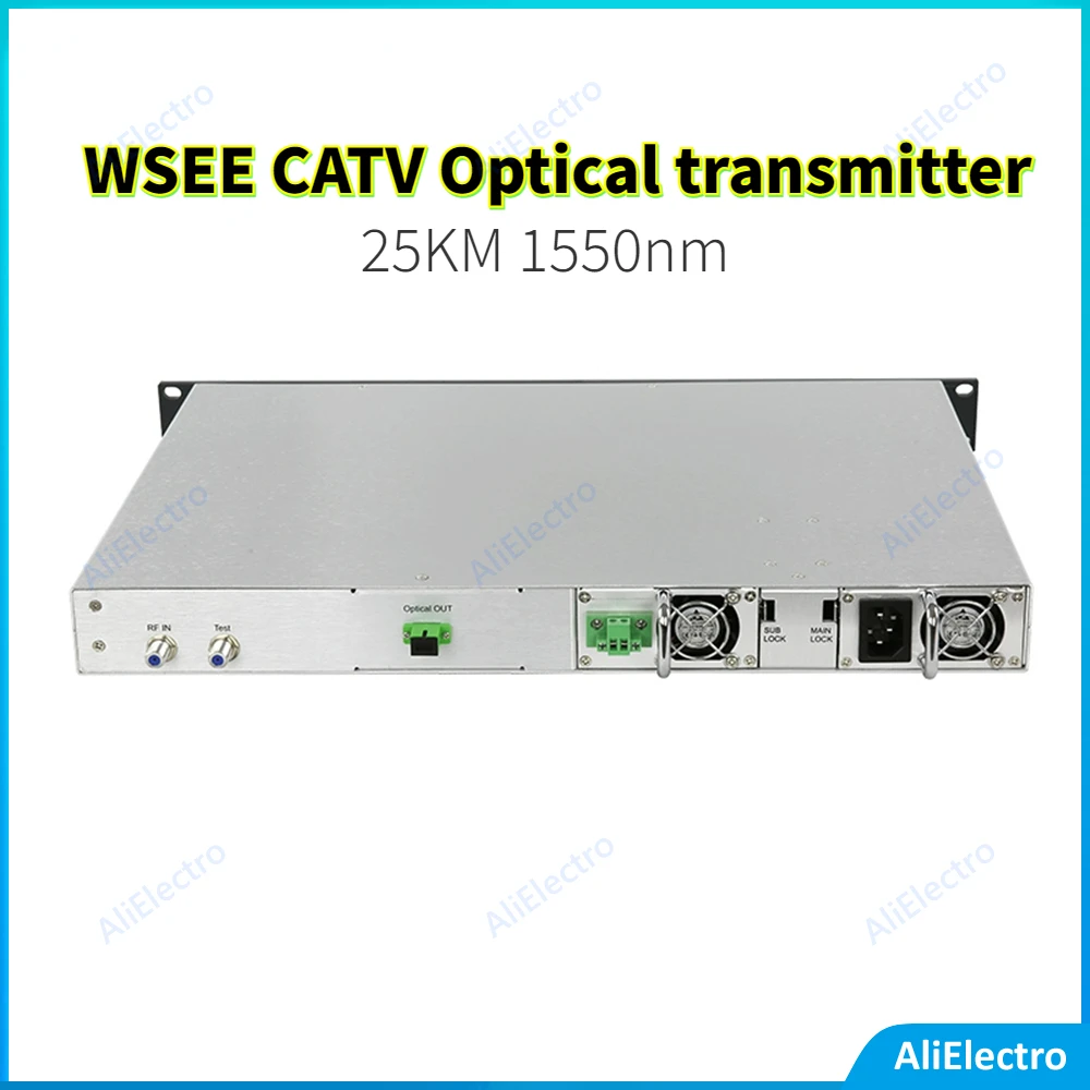 

NEW WSEE CATV Optical transmitter 25KM 1550nm single power supply 3dbm~10dbm LT3000 free shipping