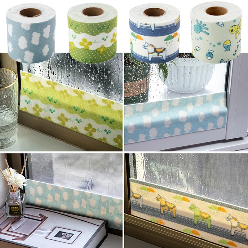 

1pc Window Water-absorbing Sticker Countertop Waterproof Sticker Anti-mildew Stickers Sink Absorbent Sticker Reusable Washable