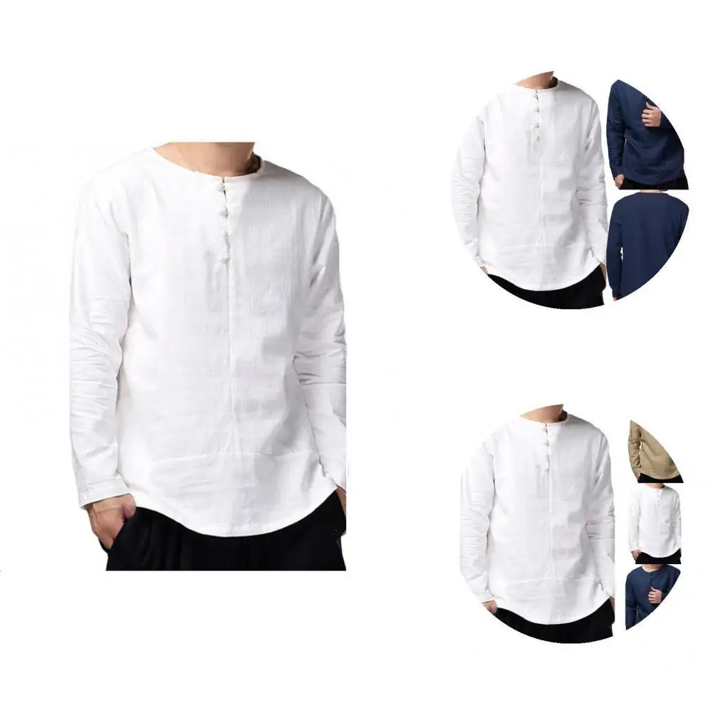 

Топ Мужской с круглым вырезом, модная весенняя рубашка с круглым вырезом, однотонная, для свиданий