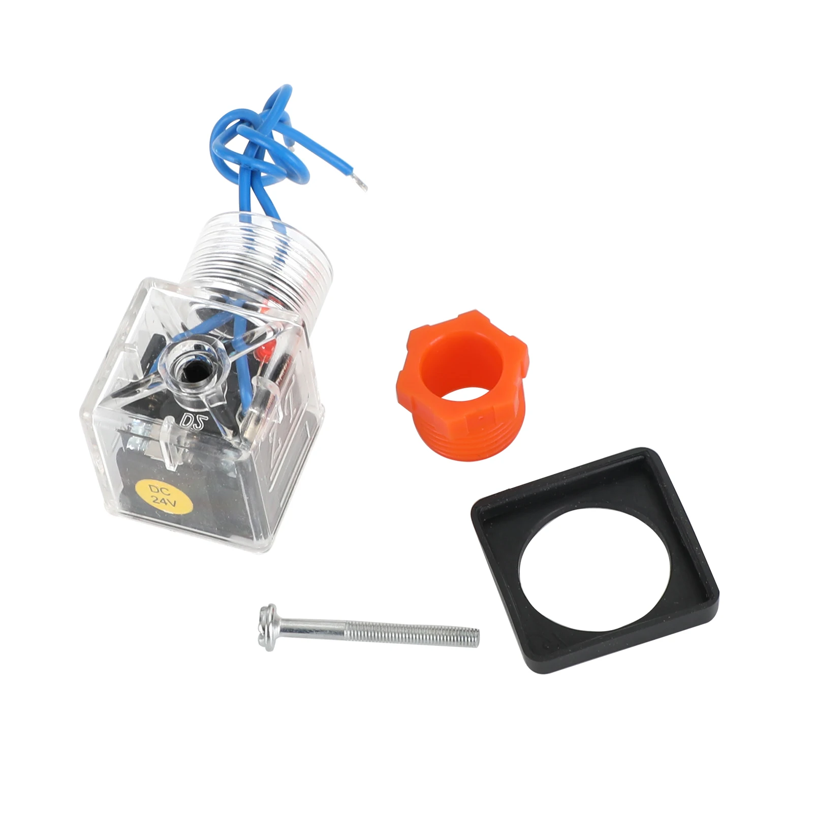 Artudatech Din 43650-A PG11 Solenoid Coil Connector Socket With Led 24V Dc 2 Pole + Earth