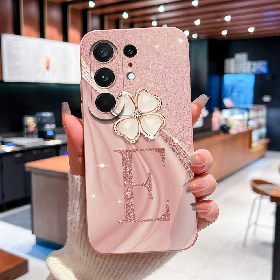 Фото Чехол для телефона Tecno Camon 50 Pro Ultra 4G 5G, роскошный, с буквами от A до Z, гладкий край, защитный, для Tecno Camon 50 Pro Ultra Capa №3
