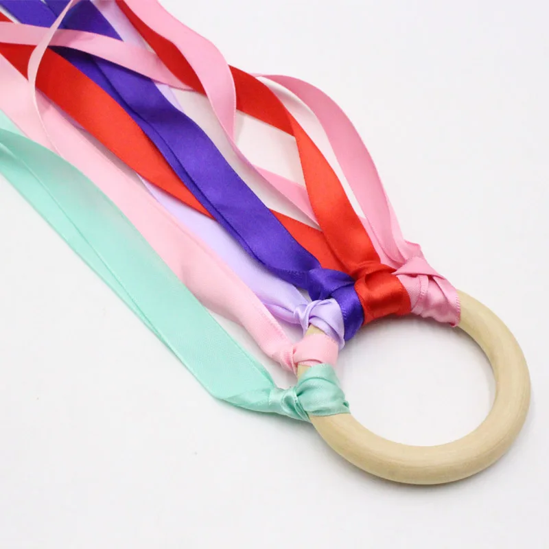 Забавные детские ленты для детского сада запястья радужная танцевальная лента