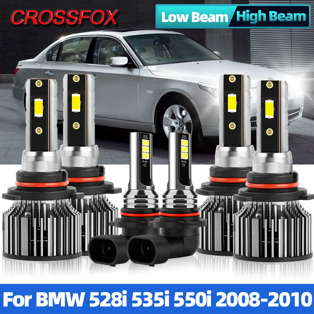 

H7 светодиодные фары H11 светодиодные лампы Противотуманные фары автомобильные лампы 20000LM 120W Turbo 6000K супер яркие для BMW 528i 535i 550i 2008-2010