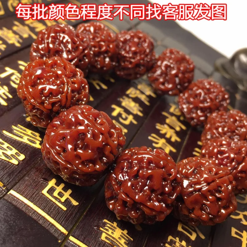 Nepal5Five faces6Six-Petal искусственная матовая патина Jadified Big Rudraksha бусы четки браслет для