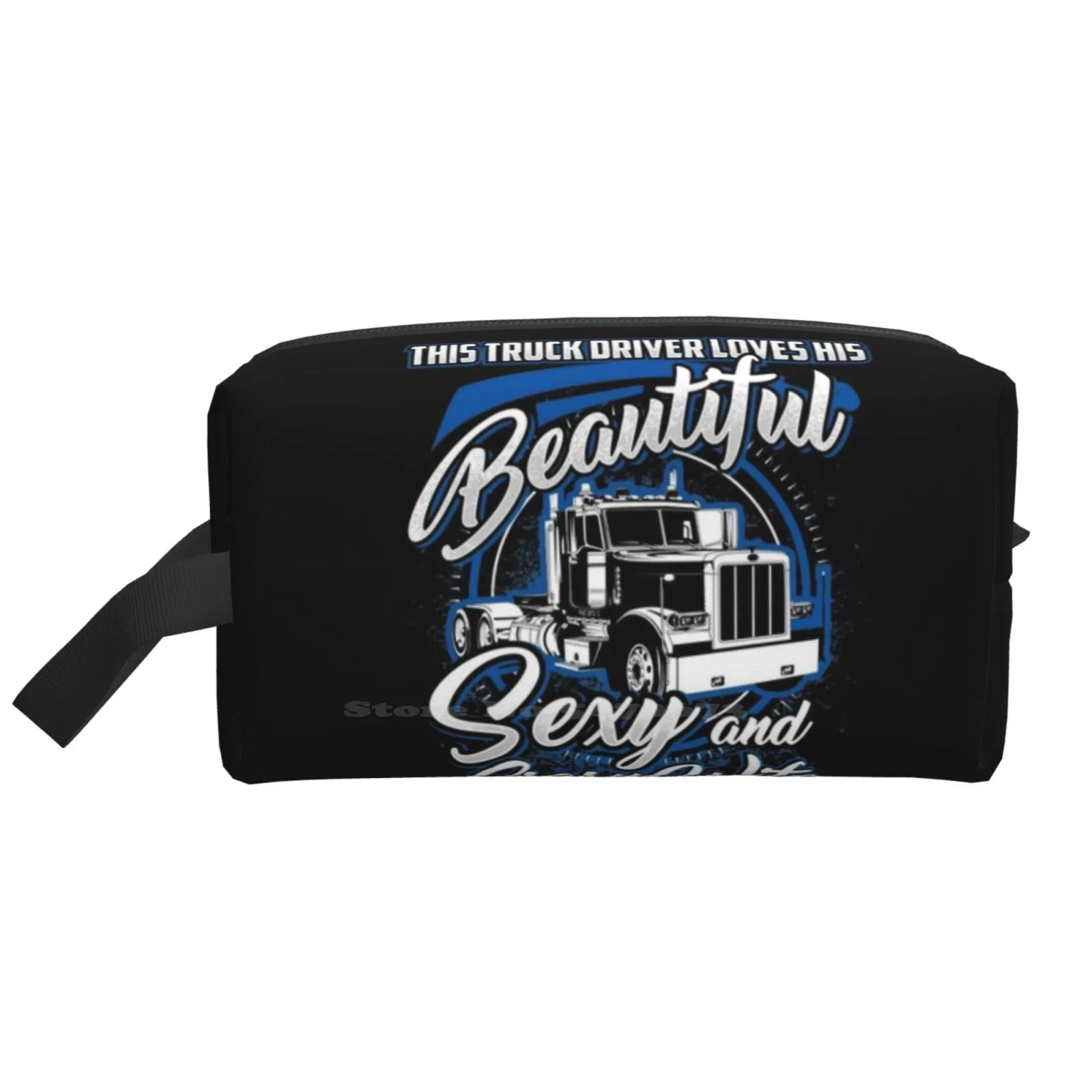 

This Truck Driver Loves His Beautiful Crazy Wife Trucker Digital Storage Bag Travel Bag Storge Bags Truck Driver Truck Driver