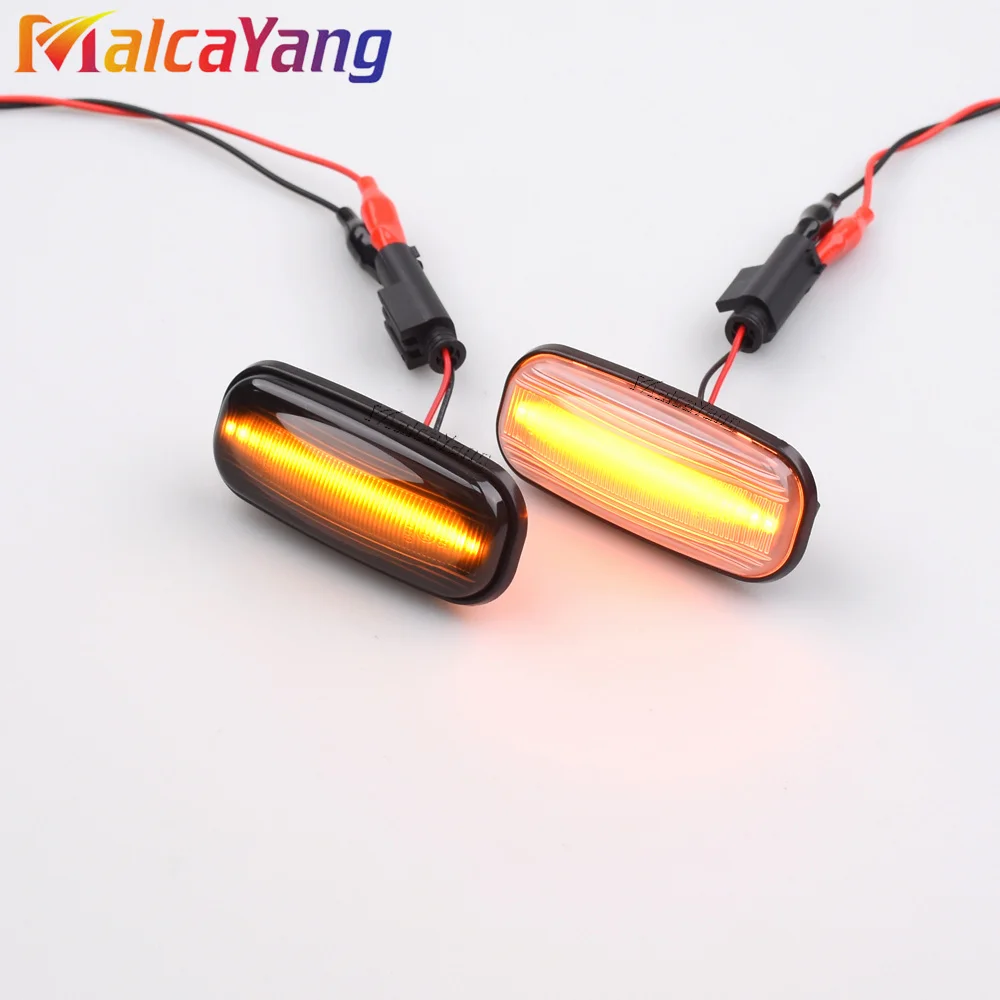 2 шт. динамический светодиодный боковой габаритный фонарь указателя поворота для