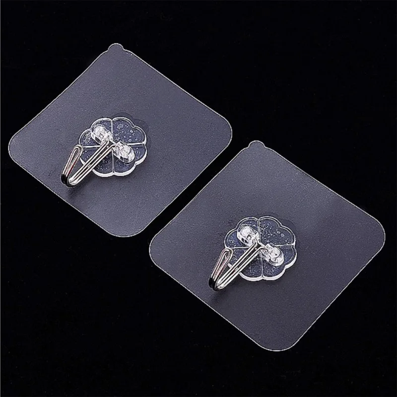 

Transparent Non-marking Hook Bathroom Kitchen Adhesive Nail-free Hook