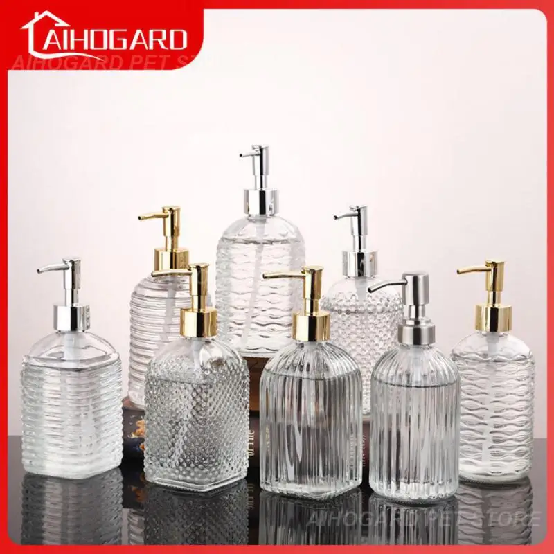 

Glass Save Space Press The Lotion Head Transparent Shampoo Bottle Hand Sanitizer Bottle Bathroom Accessories 400ml Tightness