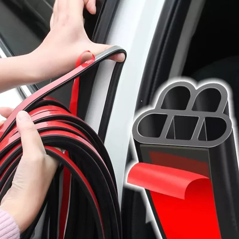 

Car Door Rubber Seal Strips Auto Double Layer Sealing Stickers For Door Trunk Sound Insulation Weatherstrip Interior Accessories