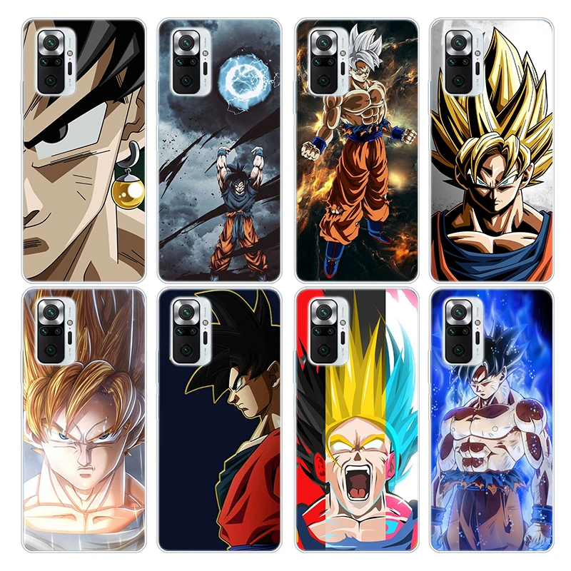 Прозрачный силиконовый чехол Dragonball Z Saiyan для Redmi Note 11 11T 10T 10 10S 9 9S 9T 8T 8 7 5 Pro Max