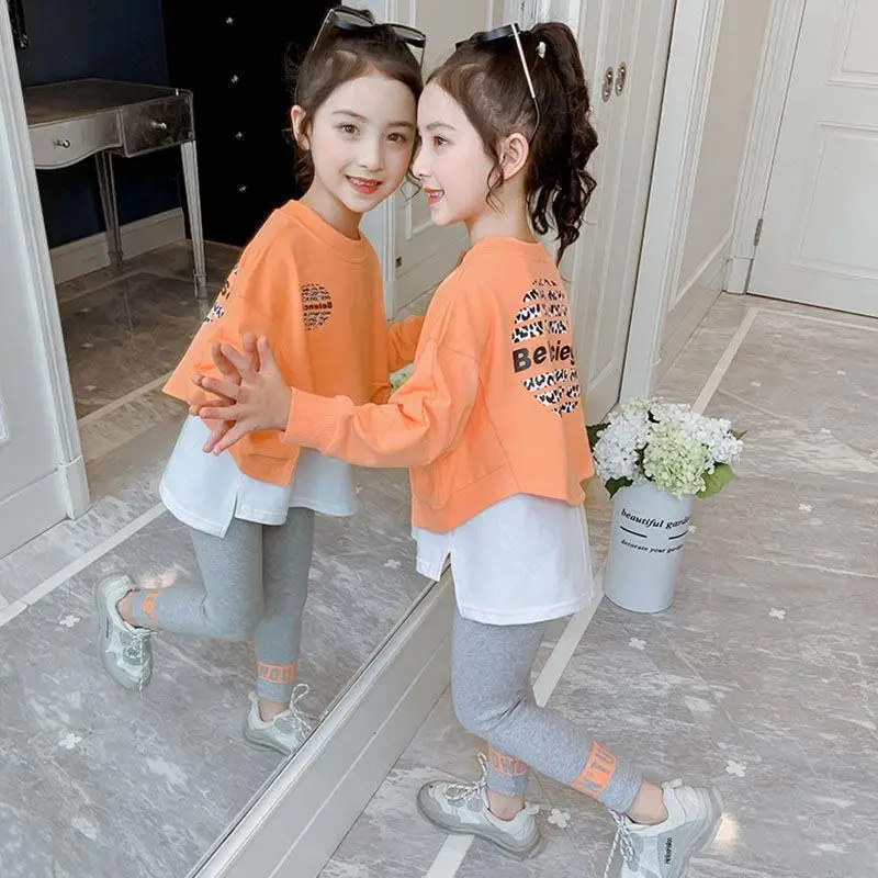

Kids Sets Autumn Suit Children's Big Clothes Girls' Clothes Trends Baby Girl Clothes 4-12 Ages