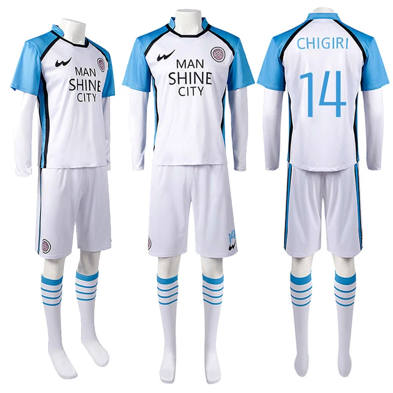 

Костюм для косплея Reo Mikage, футболка с синим замком для ролевых игр, шорты, носки, спортивная одежда, костюм для Хэллоуина, карнавала, женский костюм