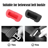 for model 3y seatbelt buckle protective cover silicone collision avoidance red black car safety belt clip protector q5a4