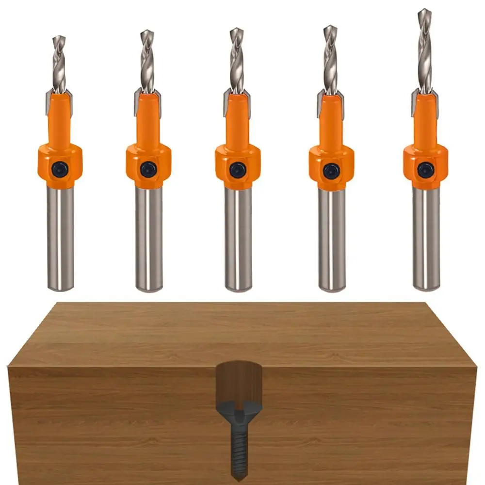 

Convenient Hole Opener DIY 8mm Shank Countersink Drills Countersunk Drill Drill Bit Woodworking Tool