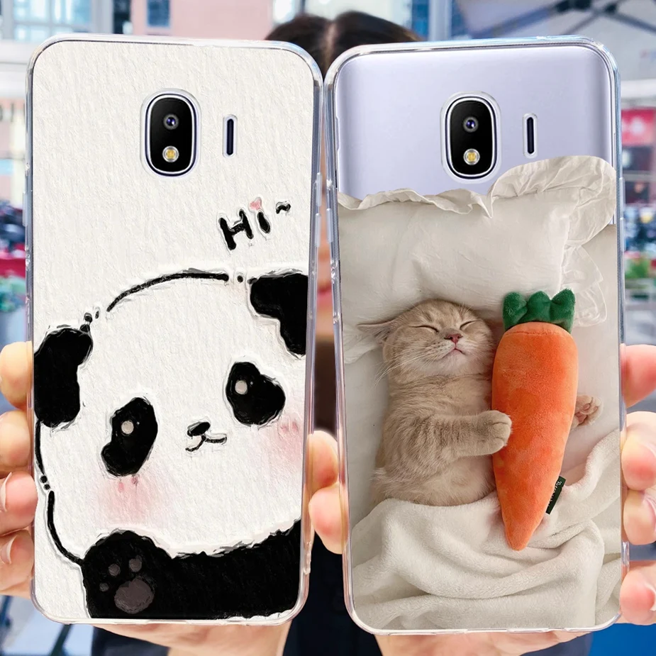Чехол для Samsung Galaxy J4 2018 роскошный чехол с рисунком мягкий силиконовый Plus +